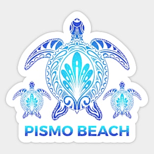 Vintage Pismo Beach California CA Ocean Blue Sea Turtle Souvenirs Sticker